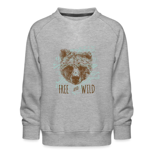 Kinderen premium sweater - grijs gemêleerd