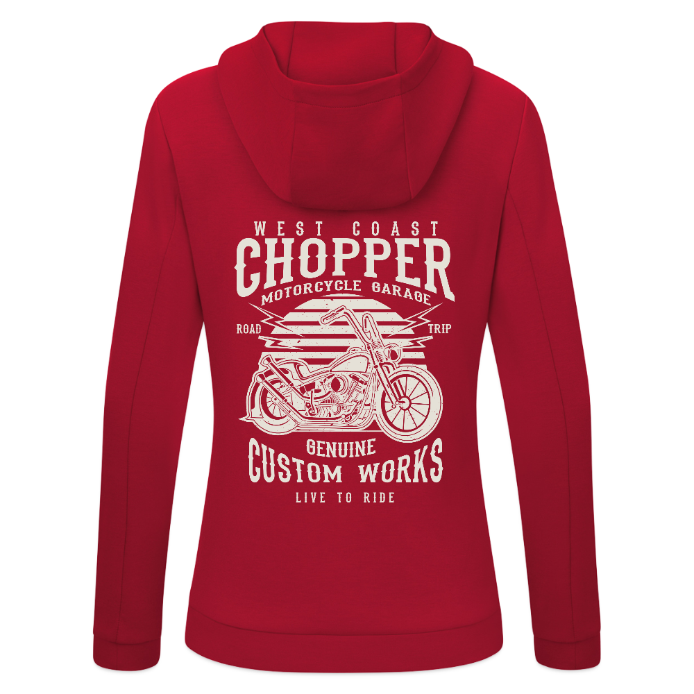 JAKO Vrouwen ziphoodie Pro Casual - donkerrood