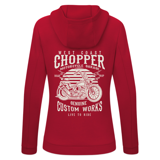 JAKO Vrouwen ziphoodie Pro Casual - donkerrood