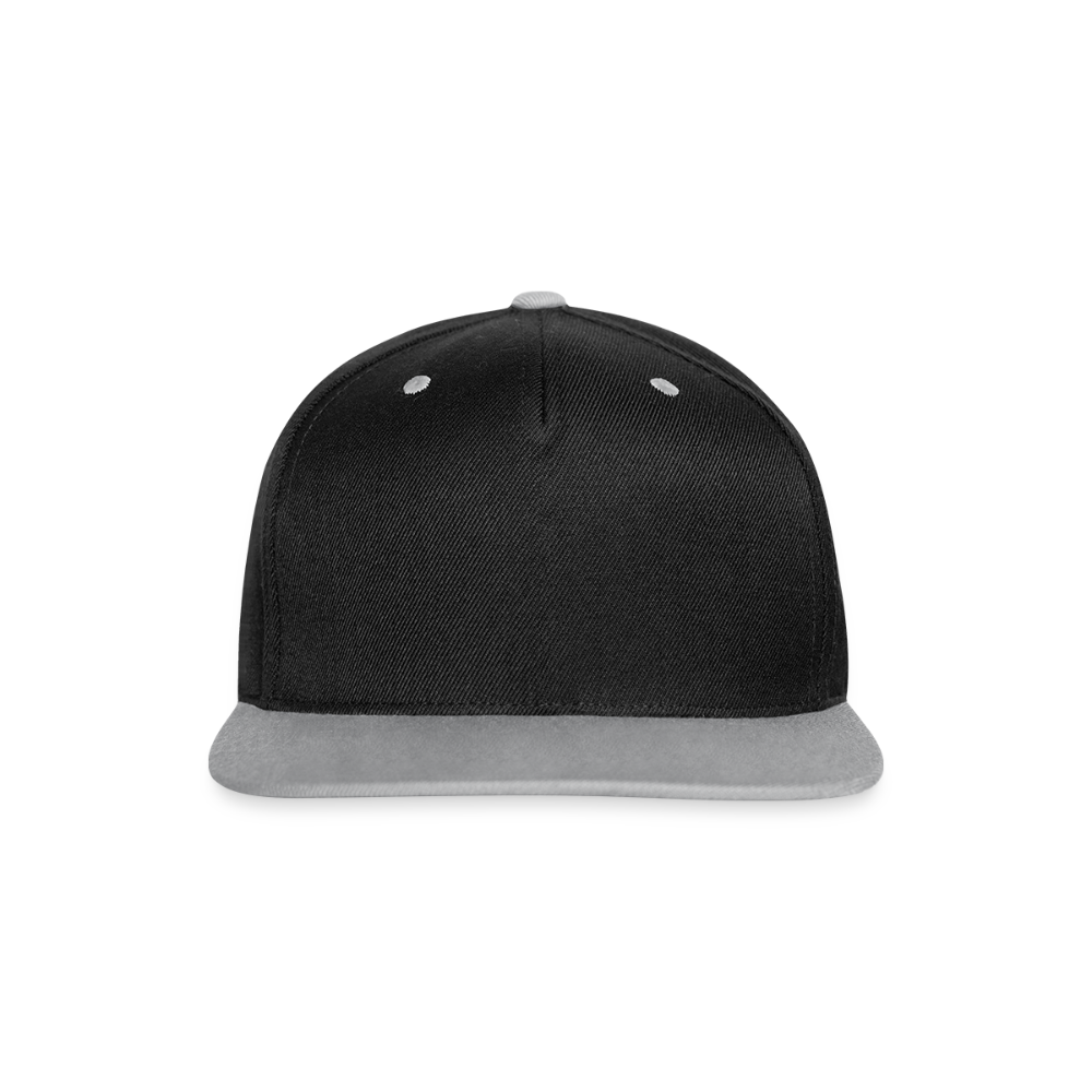 Contrast snapback cap - zwart/grijs