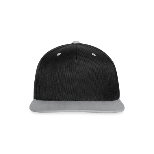 Contrast snapback cap - zwart/grijs