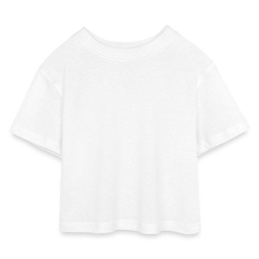 Kinderen cropped jersey T-shirt - wit