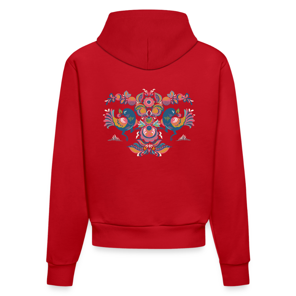 Organic fitted hoodie made in EU - rood