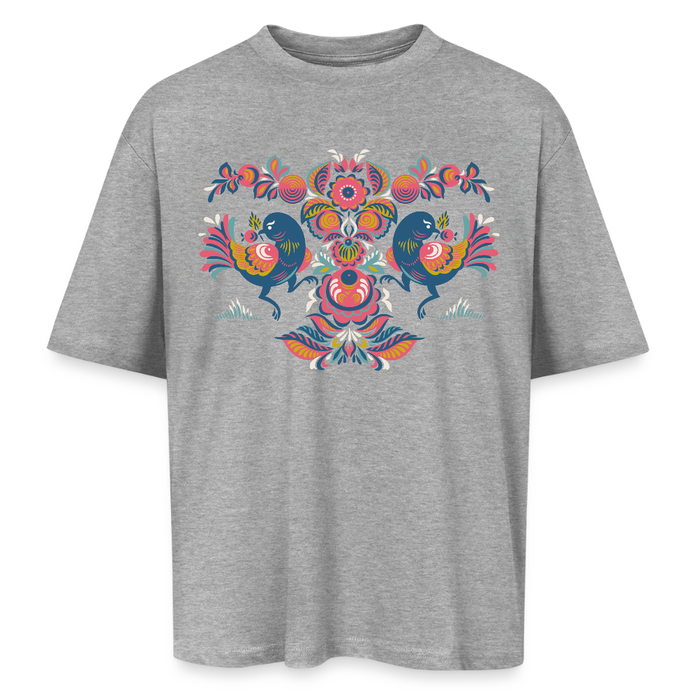 Oversized uniseks T-shirt - grijs gemêleerd