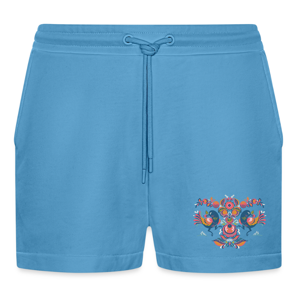 Organic relaxed cropped shorts made in EU -  Sol Blue