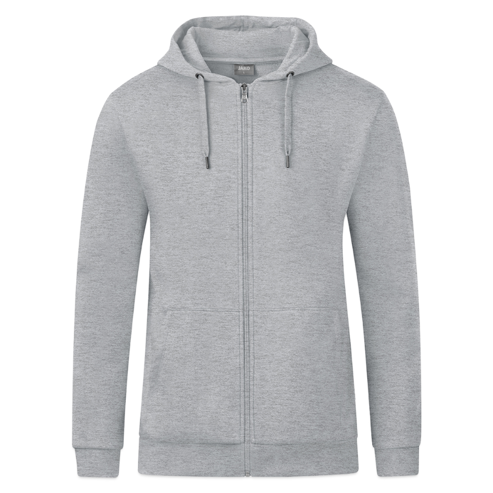 JAKO Ziphoodie Organic - grijs gemêleerd