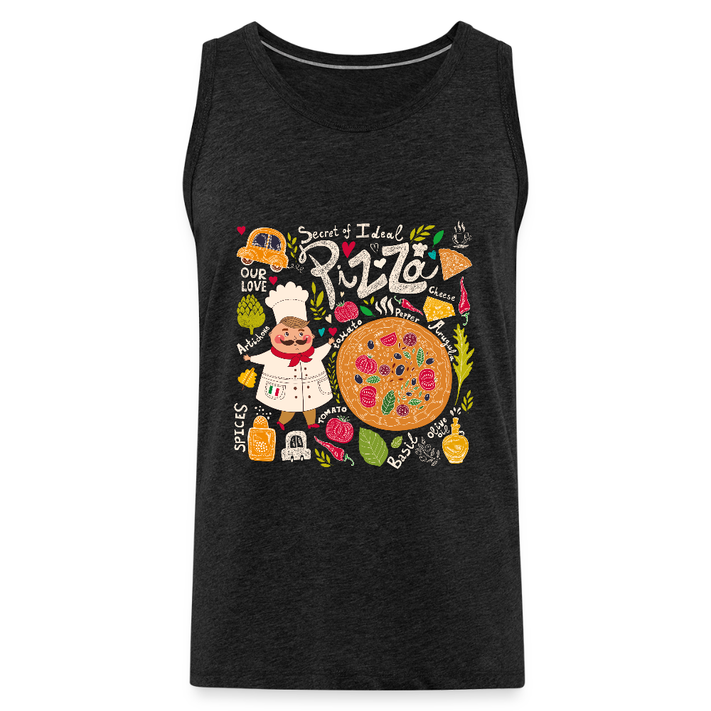Mannen Premium tank top - houtskool