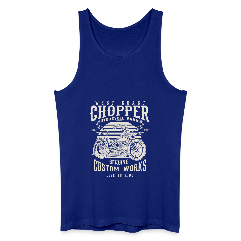 Mannen bio tanktop - koningsblauw