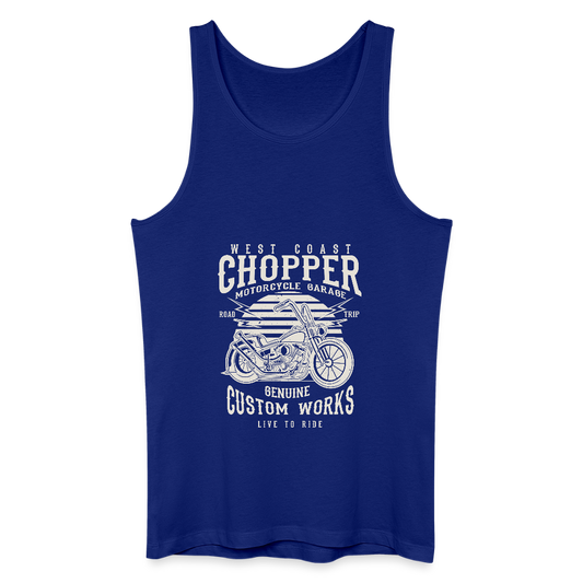 Mannen bio tanktop - koningsblauw