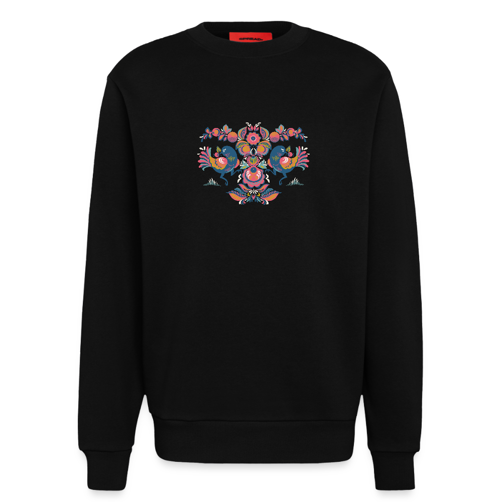 Organic relaxed crewneck made in EU - SOLID BLACK