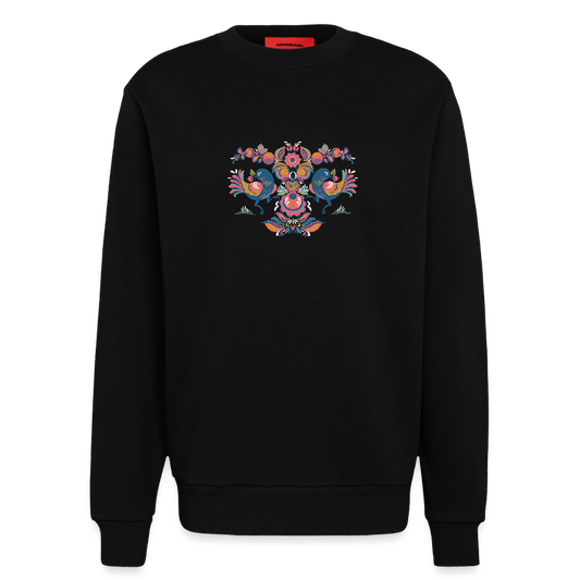 Organic relaxed crewneck made in EU - SOLID BLACK
