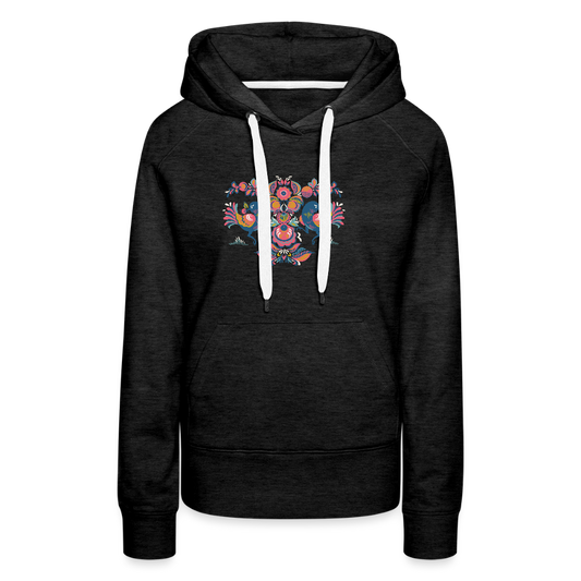 Vrouwen Premium hoodie - houtskool