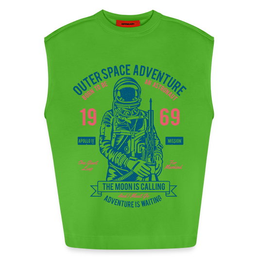 Heavyweight oversized organic tanktop made in EU Mannen - Apple Neon