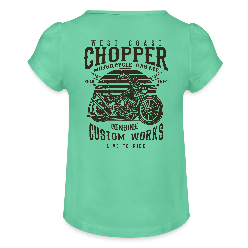 Meisjes-T-shirt met plooien - mintgroen