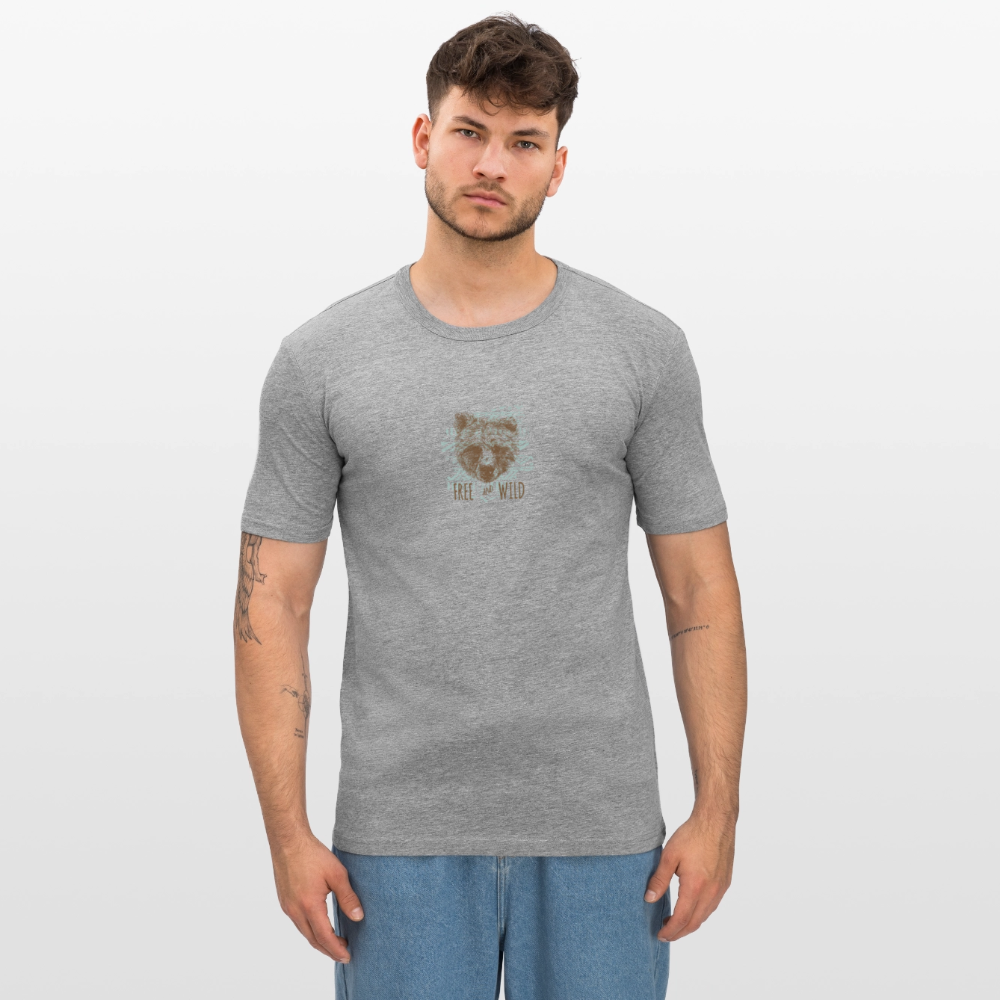 Mannen slim fit T-shirt - grijs gemêleerd