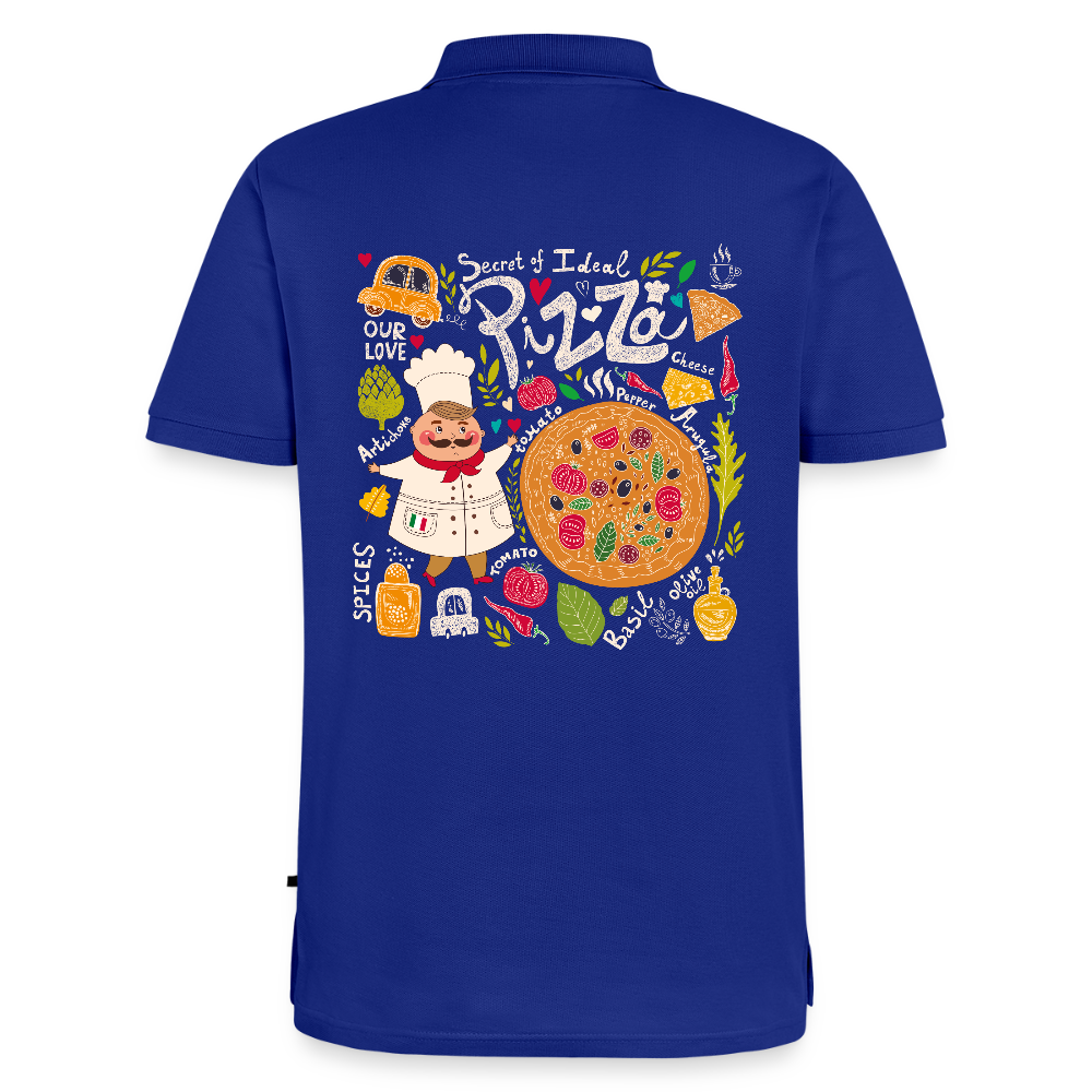 Mannen Premium Bio Poloshirt - koningsblauw