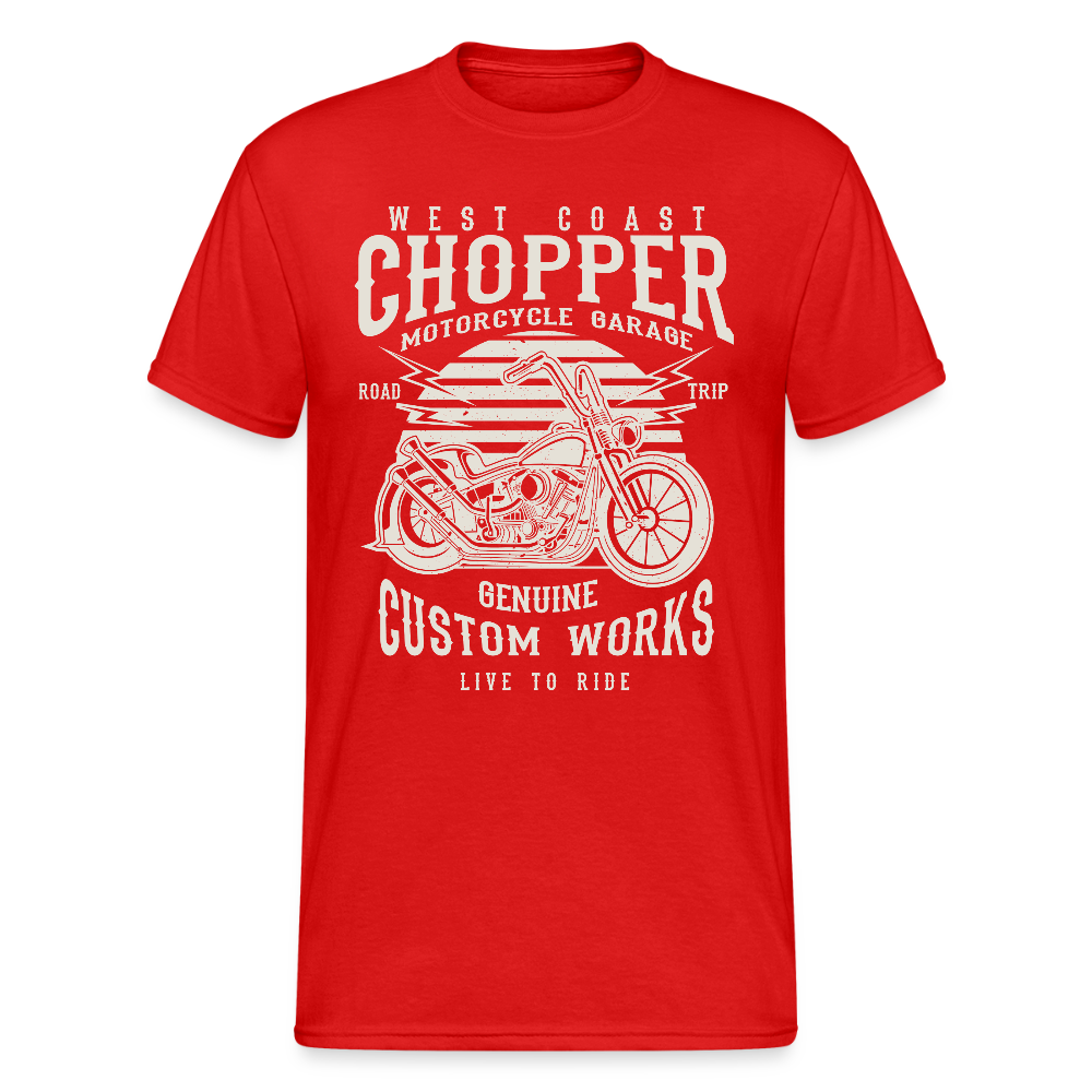 Mannen Gildan Heavy T-shirt - rood
