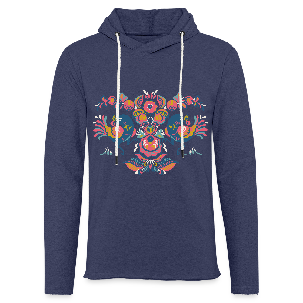 Lichte hoodie unisex - navy gemêleerd