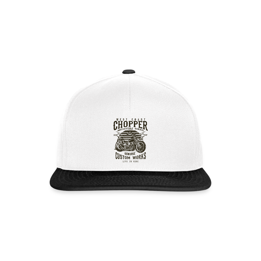 Snapback cap - wit/zwart