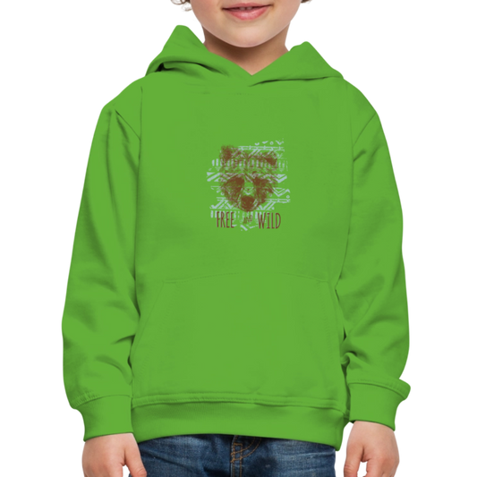 Kinderen trui Premium met capuchon - lichtgroen