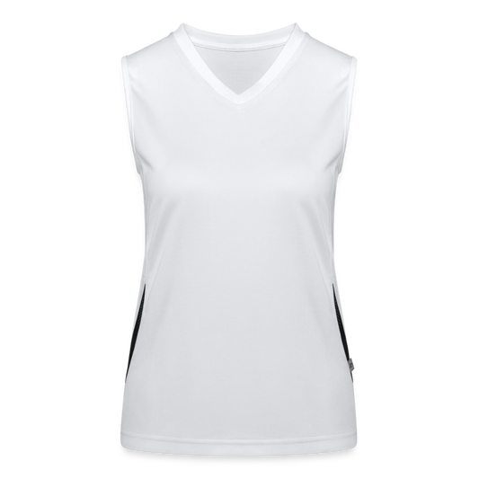 Functionele contrasterende tanktop voor vrouwen - wit/zwart