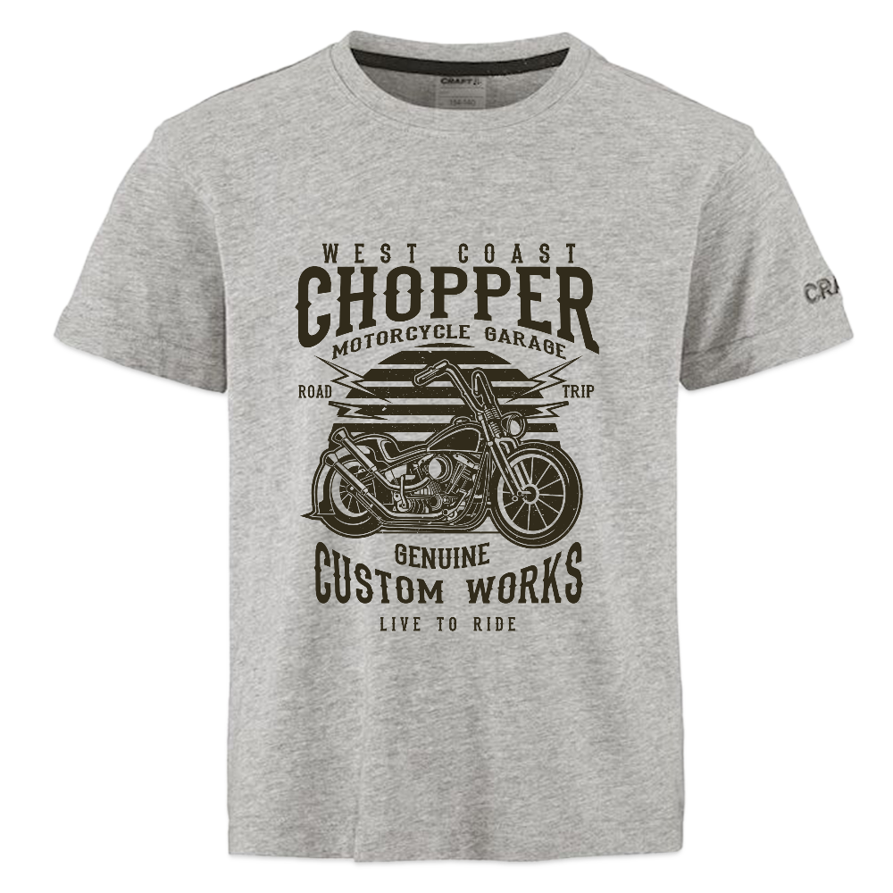 CRAFT Community 2.0 tieners T-shirt - grijs gemêleerd