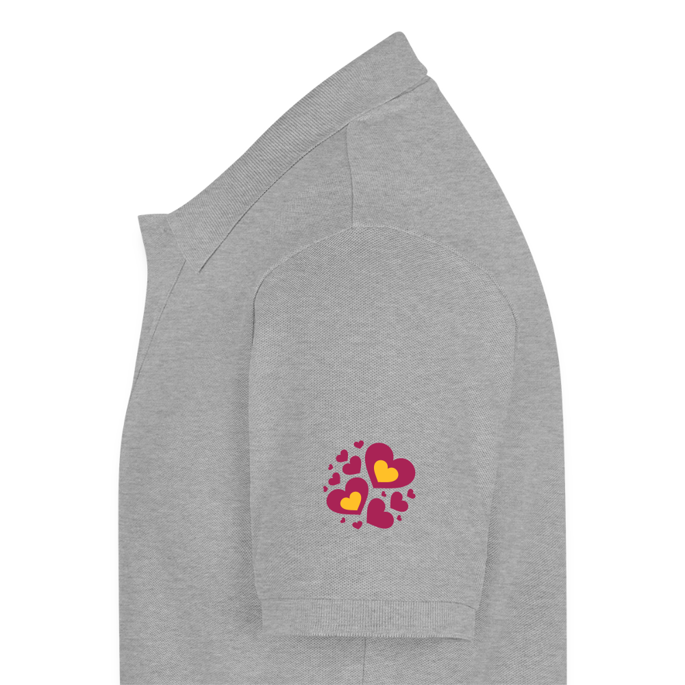 Mannen Premium Bio Poloshirt - grijs gemêleerd