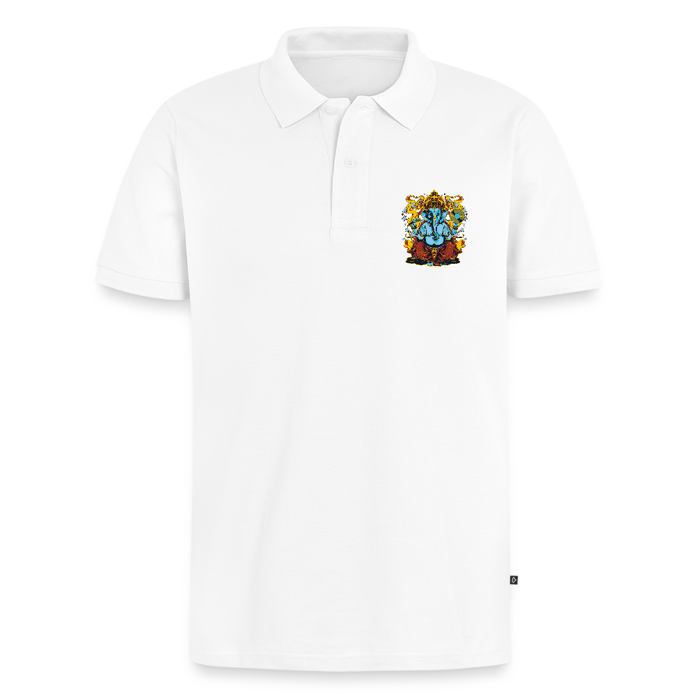 Mannen Premium Bio Poloshirt - wit