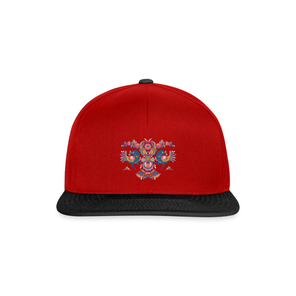 Snapback cap - rood/zwart