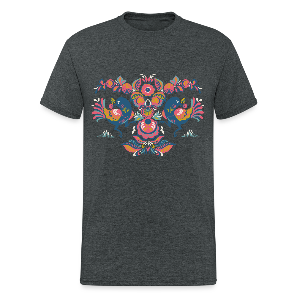 Mannen Gildan Heavy T-shirt - donkergrijs gemêleerd