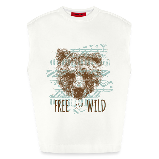 Heavyweight oversized organic tanktop made in EU Vrouwen - OFF WHITE