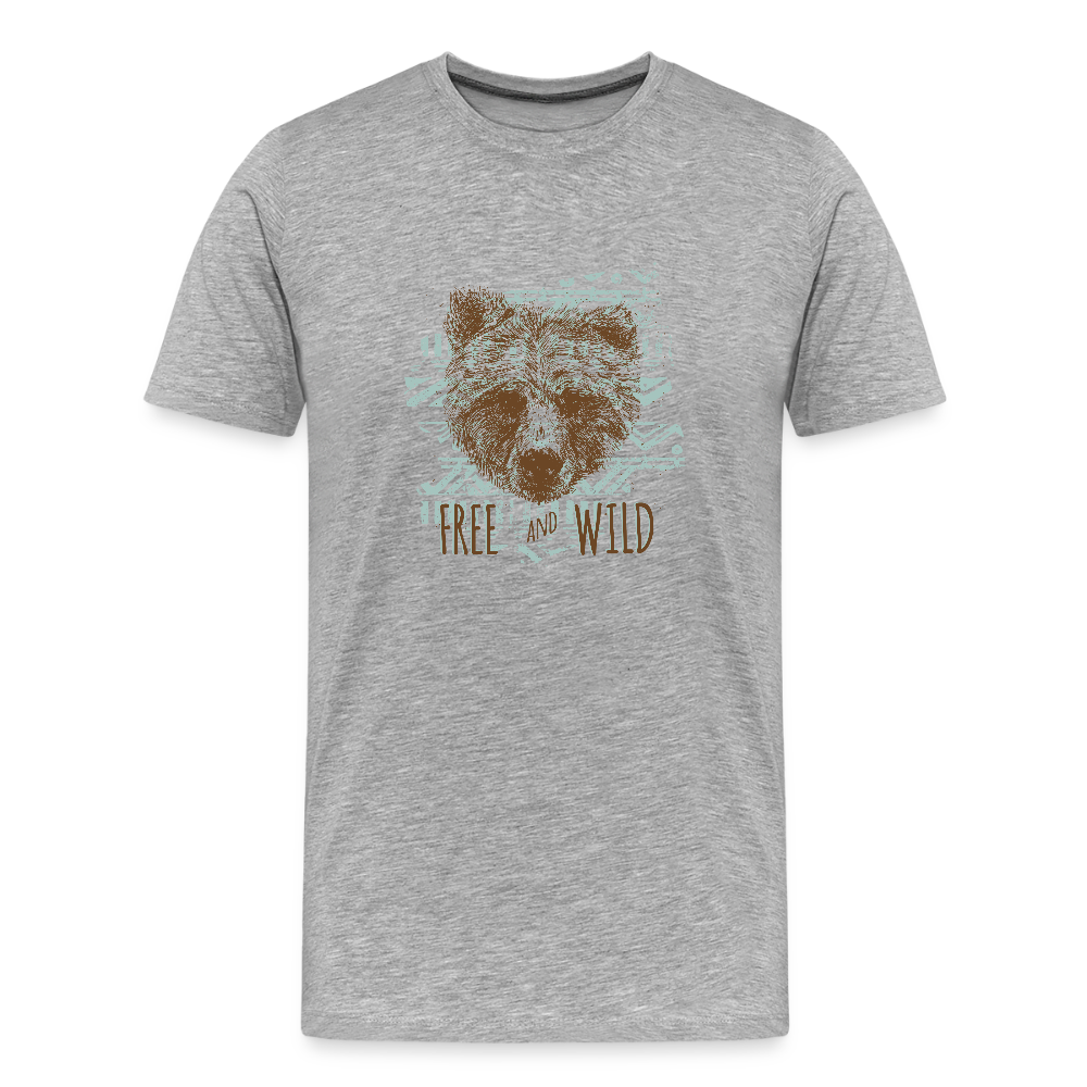 Mannen premium biologisch T-shirt - grijs gemêleerd