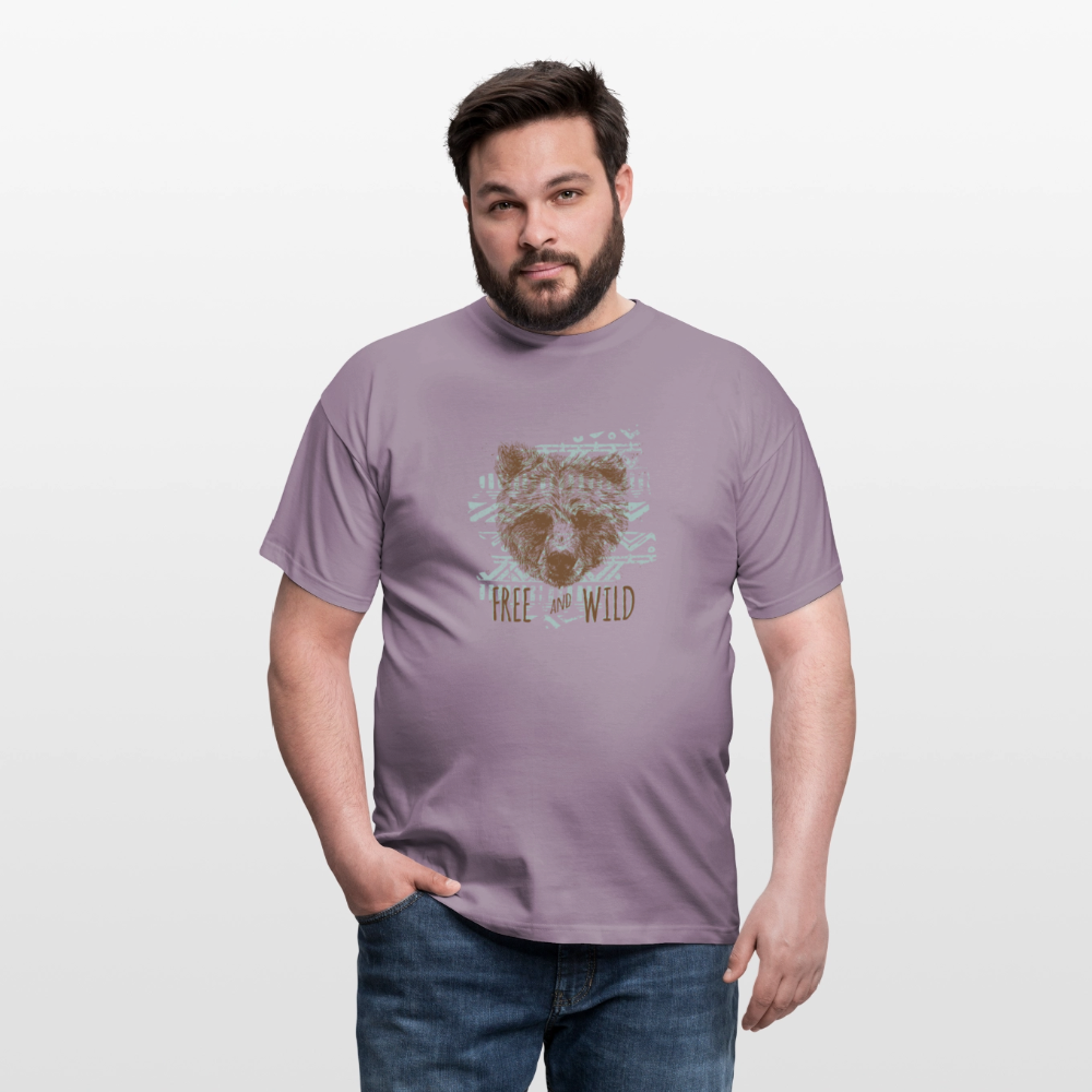 Mannen T-shirt - paarsgrijs 