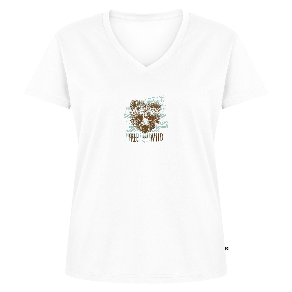Vrouwen bio T-shirt met V-hals van Stanley & Stella - wit