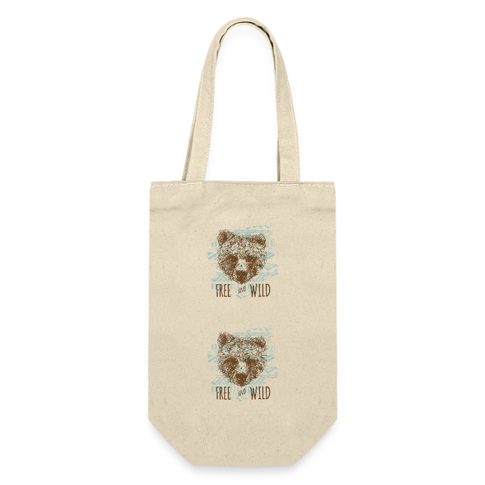 Cadeauzak voor flessen - nature