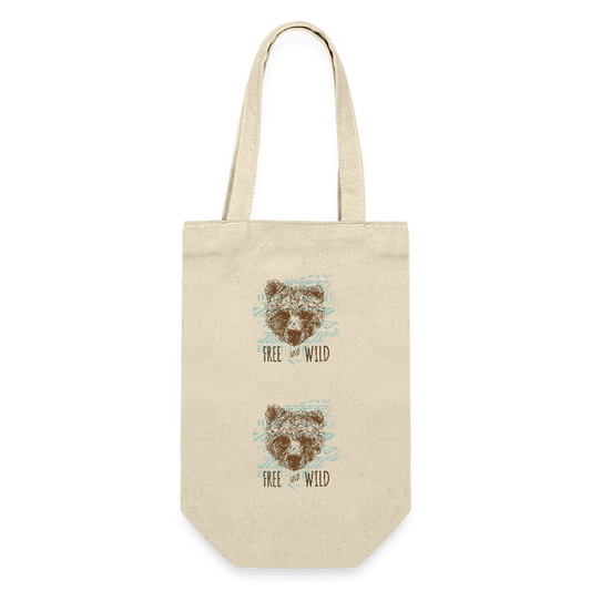 Cadeauzak voor flessen - nature