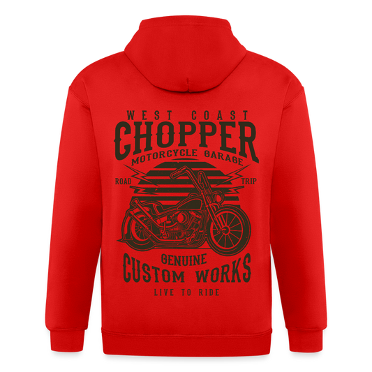 Mannenjack Heavyweight met capuchon - rood