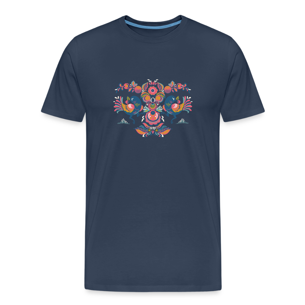 Mannen premium biologisch T-shirt - navy