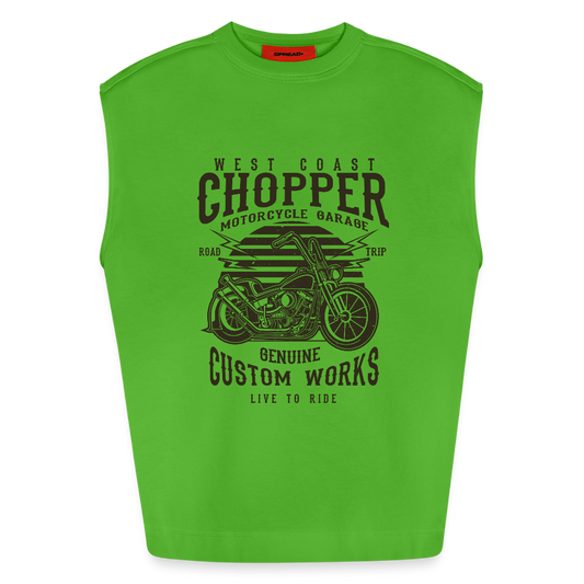 Heavyweight oversized organic tanktop made in EU Unisex - Apple Neon