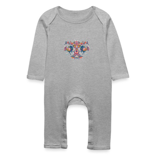 Baby bio kruippakje - grijs gemêleerd