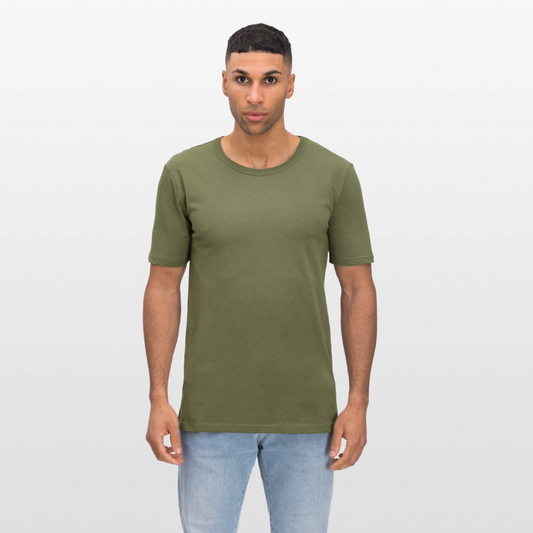 Mannen slim fit T-shirt - kakigroen