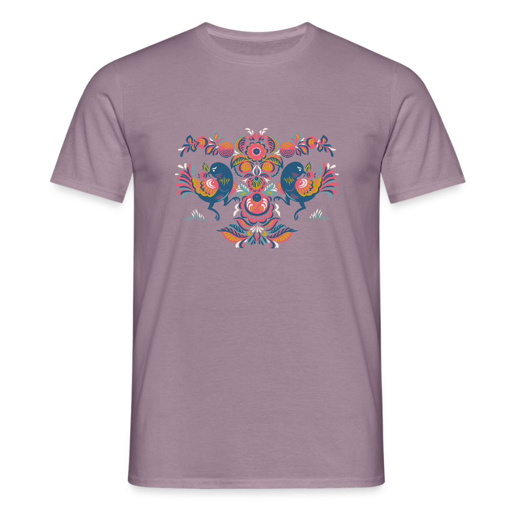 Mannen T-shirt - paarsgrijs 