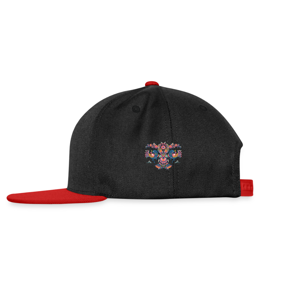 Snapback cap - zwart/rood