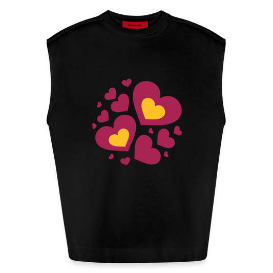 Heavyweight oversized organic tanktop made in EU Unisex - SOLID BLACK