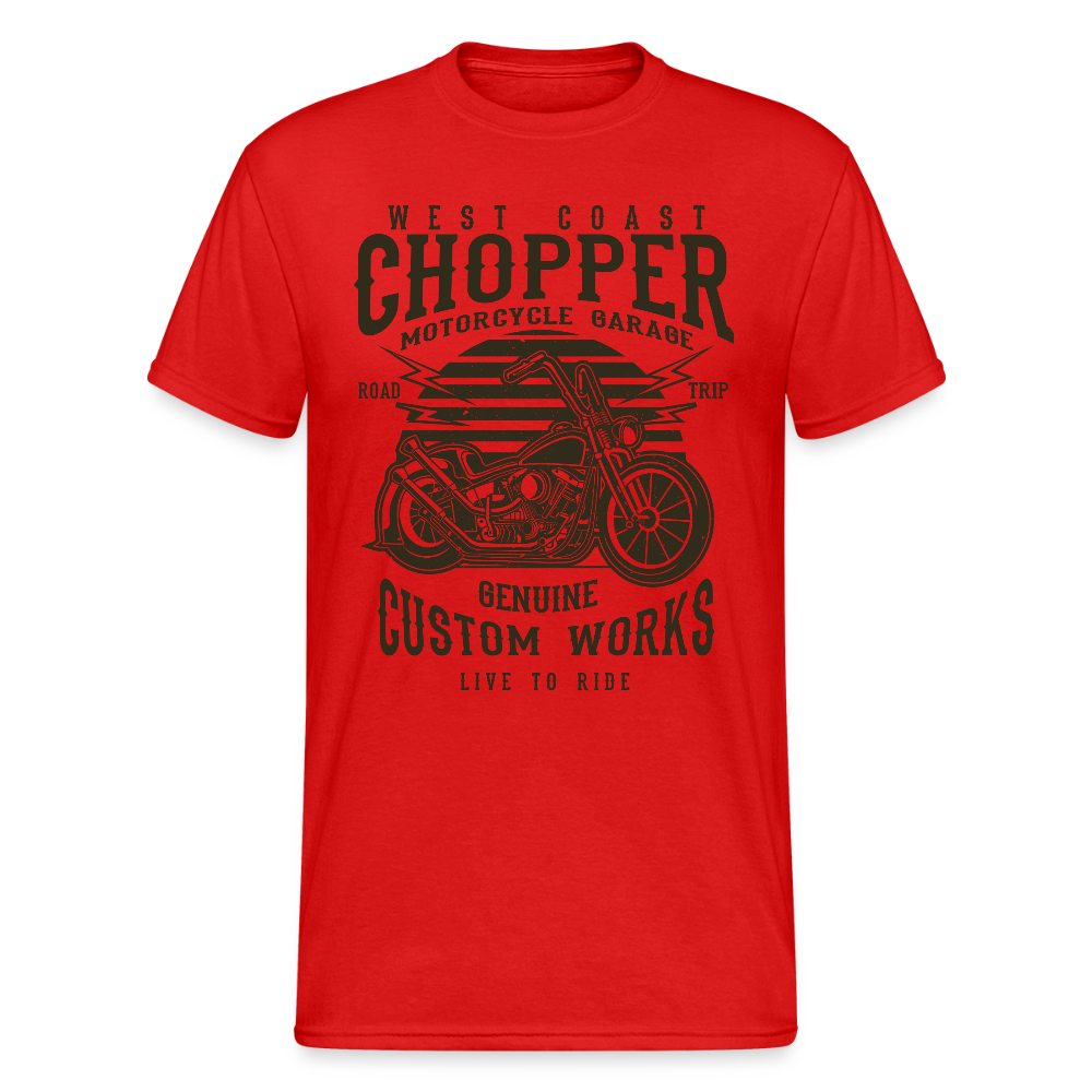 Mannen Gildan Heavy T-shirt - rood