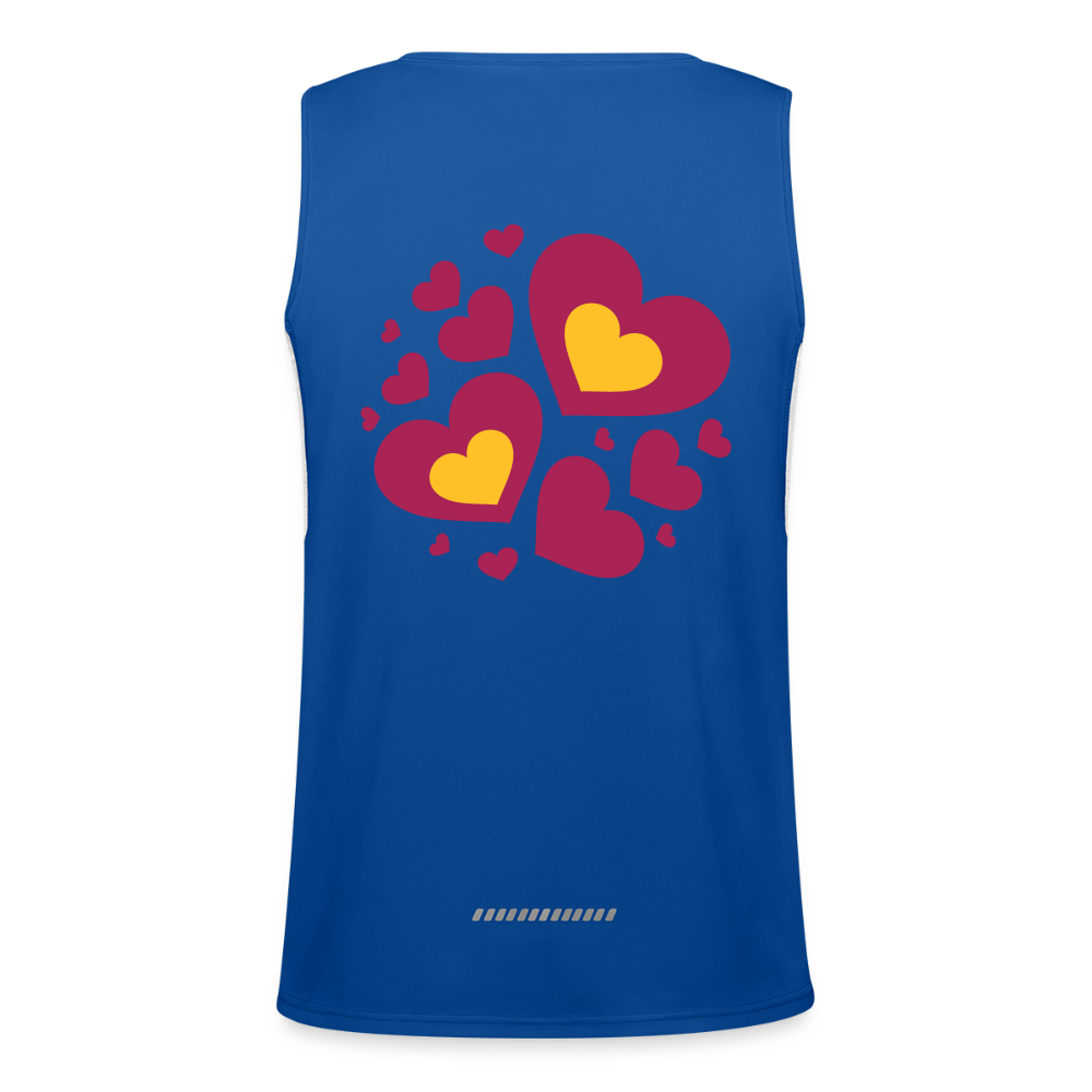 Functionele contrasterende tanktop voor mannen - royal/wit
