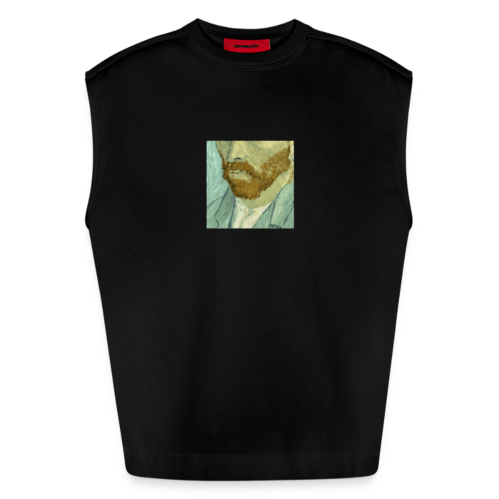 Heavyweight oversized organic tanktop made in EU Unisex - SOLID BLACK