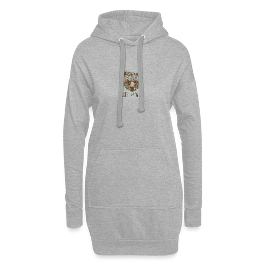Hoodiejurk - grijs gemêleerd