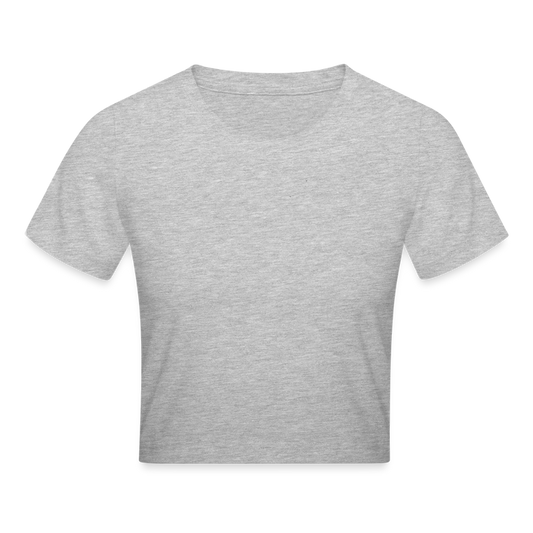 Cropped T-Shirt - grijs gemêleerd