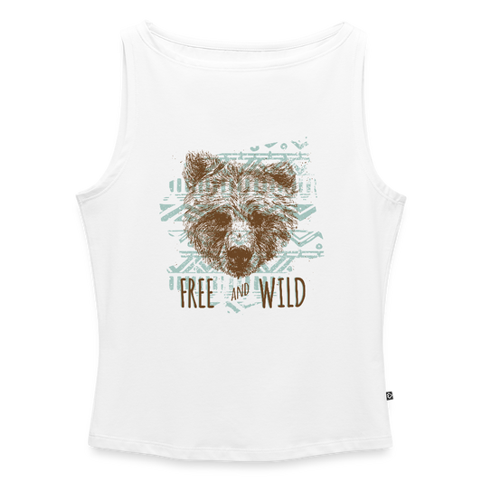 Vrouwen tanktop met U-hals - wit